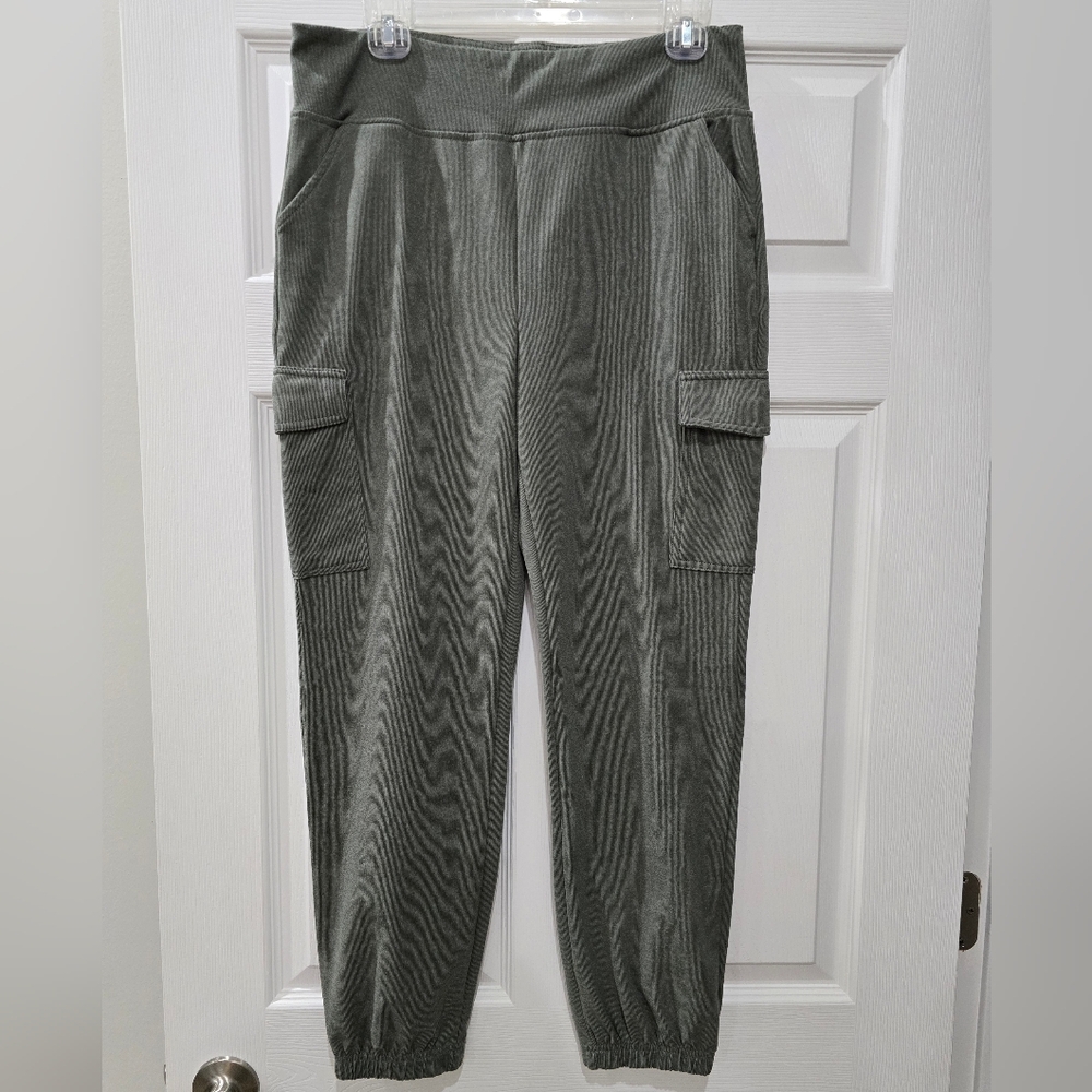a new day Olive Green Corduroy Cargo Jogger Pants Size L